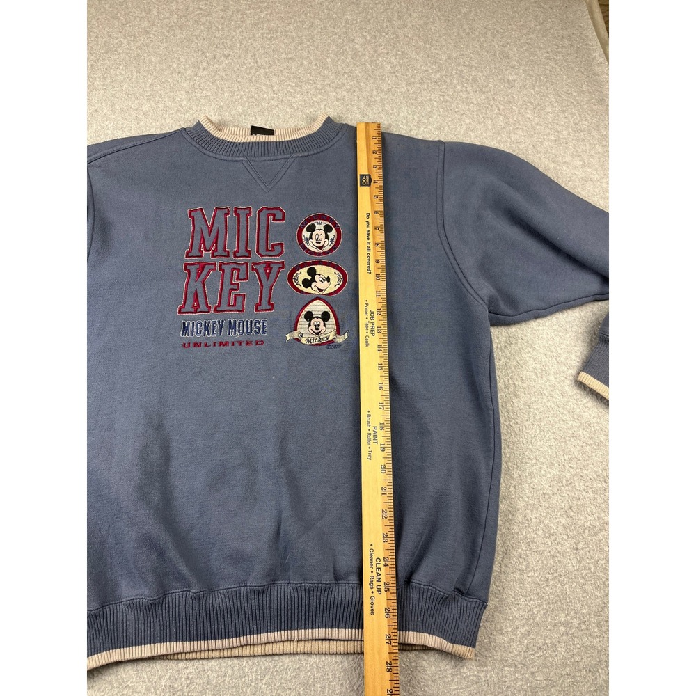 Vintage Mickey Mouse Sweatshirt Mens XL Blue Mickey Unlimited Graphic Pullover - Picture 7 of 9